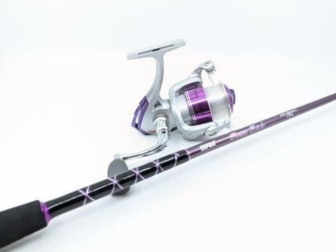 NEW RAPALA Femme Fatale Pink 702SPL Light Spin Rod & Reel Combo 2