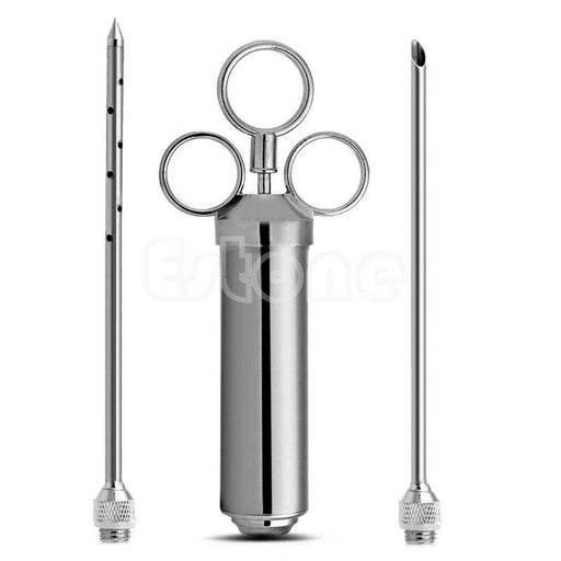  Grill Beast - 304 Stainless Steel Meat Injector Kit with 2-oz  Large Capacity Barrel and 3 Professional Marinade Needles : Home & Kitchen