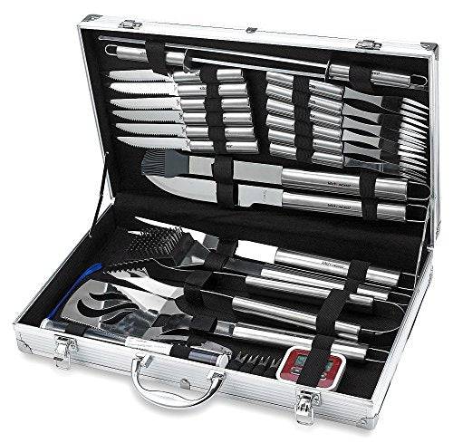 5 in 1 BBQ Multi Tool, Foldable & Portable Grill Tools Set for BBQ Grilling and Camping, Swiss Army Grilling Utensil Set Stainless Steel Grilling