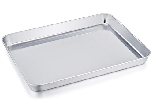 Stainless Steel Baking Sheet with Rack Set Tray Cookie Sheet & Oven Pan  31.5 x 24 x 2.5 cm, Non Toxic & Healthy, Rust Free & Less Stick, Sturdy,  Easy