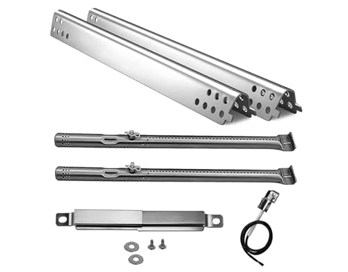 BBQ Future Grill Replacement Part Kit for Charbroil Performance 2 Burner Gas Grills 463673519 463377319 463625217 463673017 463673517, Heat Plates & Burners & Crossover Tube & Ignitor Set