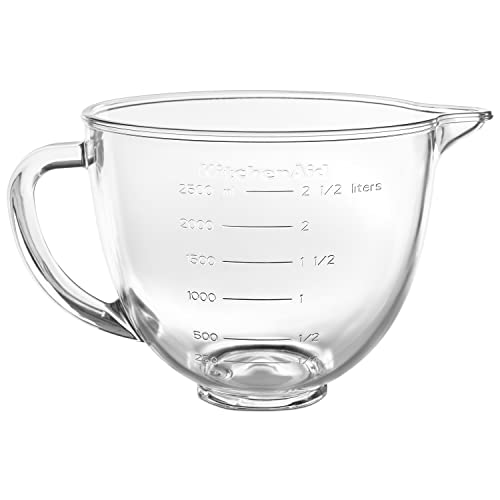 Joyparts 4.5QT and 5-Qt. Tilt-Head Glass Bowl for Kitchaid Stand