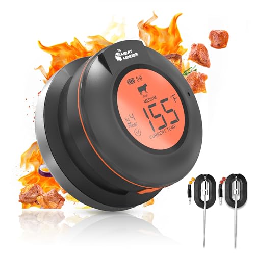 Chef iQ Smart Wireless Meat Thermometer, Unlimited Range, Bluetooth & WiFi  Enabled, Digital Cooking Thermometer with Ultra-Thin Probe for Remote