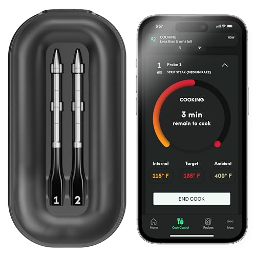 Govee Bluetooth Meat Thermometer, 230ft Range Wireless Grill Thermometer  Remote Monitor with Temperature Probe Digital Grilling Thermometer with  Smart