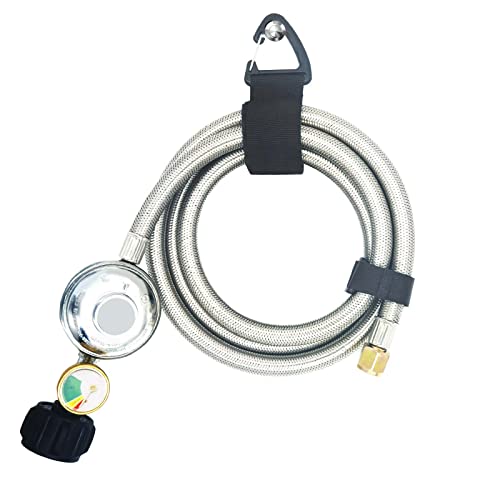 Hooshing Propane Tank Gauge Level Indicator Leak Detector for 5lb-40lb  Propane Tanks Gas Pressure Meter Propane Adapter Fittings QCC1/Type 1 for  RV