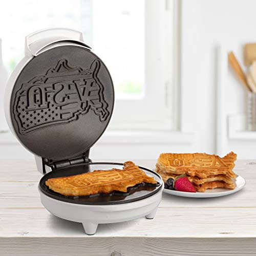 Double Waffle Bowl Maker by StarBlue - White - Make Bowl Shapes Belgian Waffles in Minutes | Best for Serving Ice Cream and Fruit | Gift Ideas