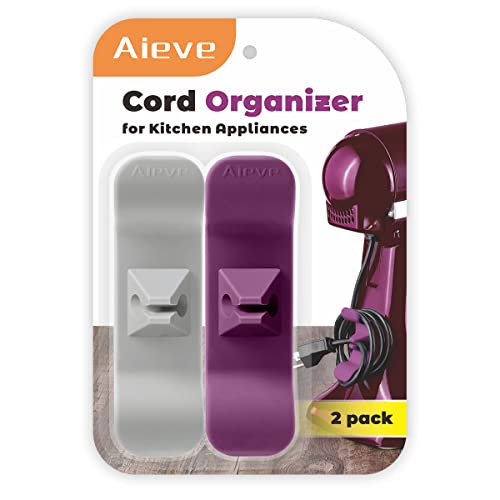SisBroo Cord Organizer for Appliances, 4PCS Kitchen Appliance Cord Winder  Cable Organizer, Cord Holder Cord Wrapper for Appliances Stick on Pressure
