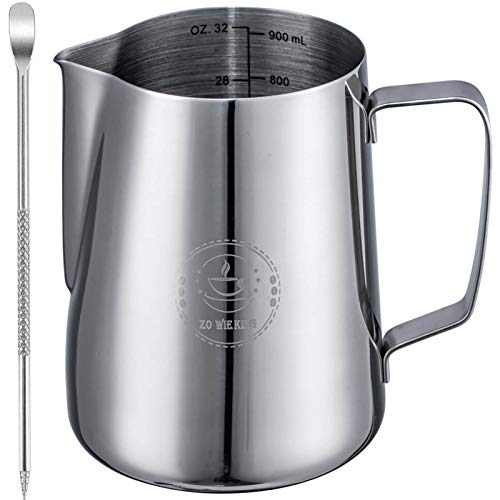  Zulay Kitchen 32oz Stainless Steel Milk Frothing