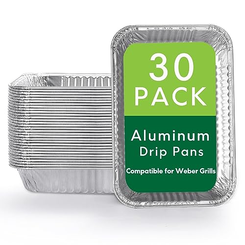  TOHONFOO 20 Pack Drip Pan Liners for Ninja OG701 Woodfire  Outdoor Grill & Smoker - Compatible with Weber Genesis - Spirit - Q Series  - Disposable Aluminum Foil Grease Tray Liners : Home & Kitchen