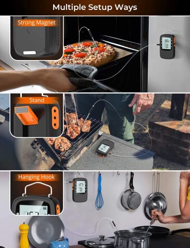 ThermoPro TP25 500ft Wireless Bluetooth Meat LCD Thermometer with