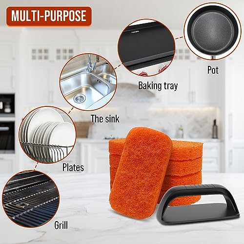 AncBace Dish Brush Kitchen Cleaning Brush Bottle Brush Bathroom Scrub  Brushes Sink Household Pot Pan Edge Corners Tile Lines Brush with Stiff  Bristles