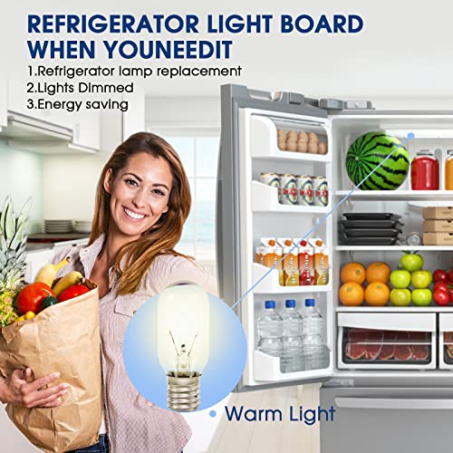 MEKILYN 297048600 40W Refrigerator Light Bulb for Whirlpool