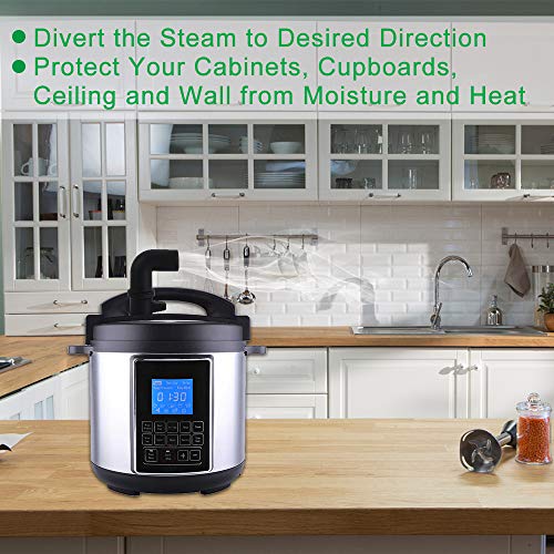 Silicone Steam Diverter - Instant Pot Pressure Cooker Accessories - All  Quart Sizes - Black