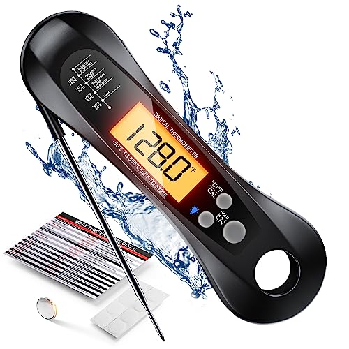 Lonicera Waterproof Digital Food Thermometer for Liquid, Water, Candle, Instant Read Probe for Internal Temperature of Cooking, with Backlit and Magne