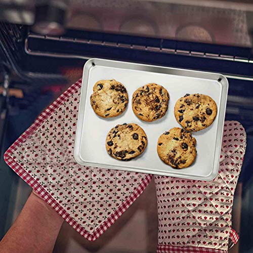 Stainless Steel Baking Sheet with Rack Set Tray Cookie Sheet & Oven Pan  31.5 x 24 x 2.5 cm, Non Toxic & Healthy, Rust Free & Less Stick, Sturdy,  Easy