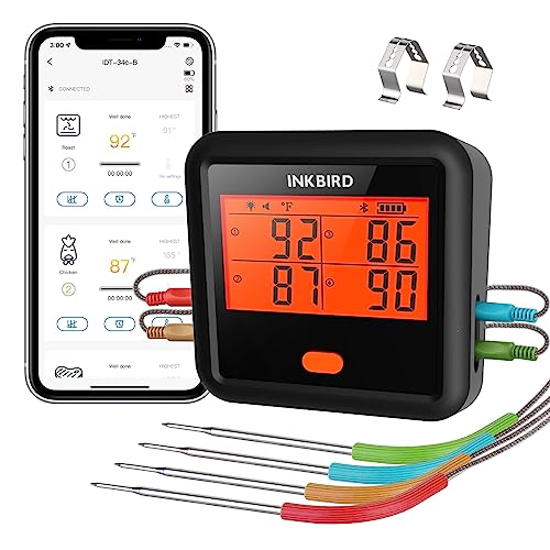 INKBIRD IHT-2PB Digital Bluetooth Meat Thermometer With 1 External