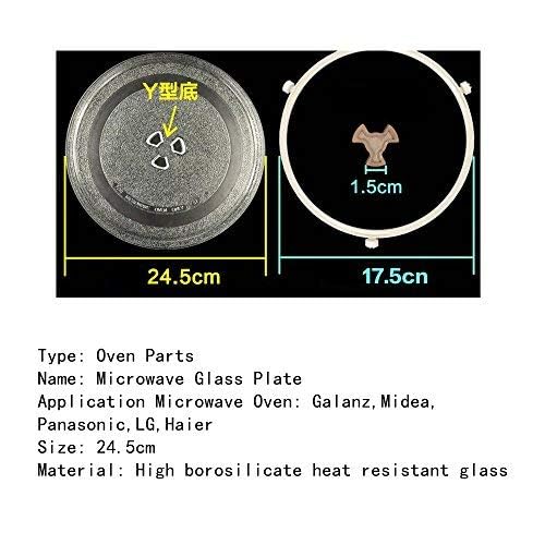 AMI Parts Microwave Turntable Plate 12 3/8 inch P34 Replacement Glass Turntable Plate for Microwaves Compatible with Magic Chef