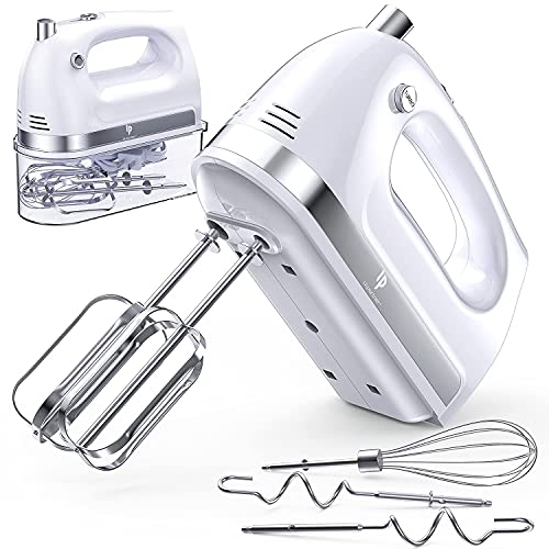 Chefman Cordless Hand Mixer, 7 Speed Electric Handheld Kitchen Food Mixer,  Easily Whisk Eggs, Whip Cream, or Mix Cookie Dough, Digital Display,  Dishwasher Safe Parts, and LED Charge Indicator Light