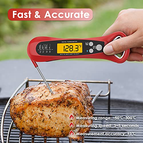 ROUUO Meat Thermometer Digital for Grill and Cooking, Waterproof