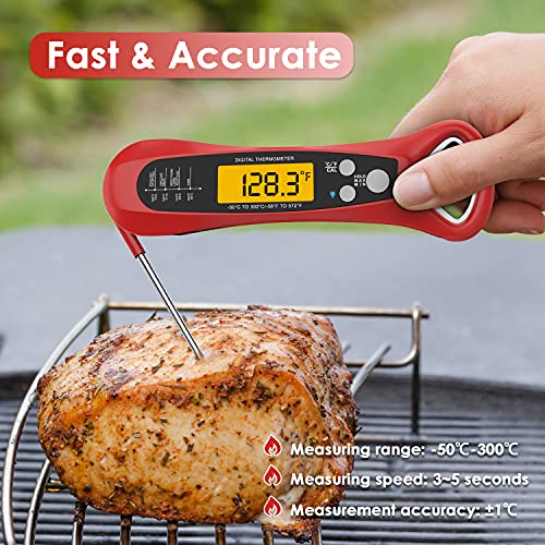 Meat Thermometer - Best Waterproof Ultra Fast Thermometer with Backlight &  Calibration. Kizen Digital Food Thermometer for Kitchen, Outdoor Cooking,  BBQ, and Grill! 