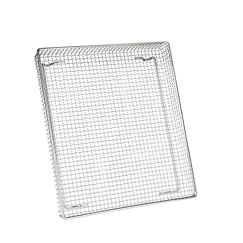 Air Fryer Tray Replacement for Cuisinart TOA-26 TOA-28 Toaster Air Fryer  Convection Oven, 10.7 * 9.8'' Non-stick Mesh Air Fryer Stainless Steel  Basket