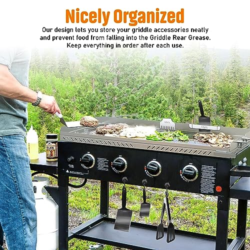 RUSFOL Upgraded Stainless Steel Griddle Caddy for Char-Broil GAS Griddles, with An Allen Key, Space Saving BBQ Accessories Storage Box, Free from