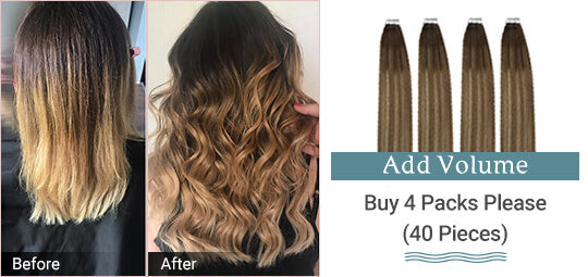 Hair Extensions Moresoo Human Hair Add Volume For Women