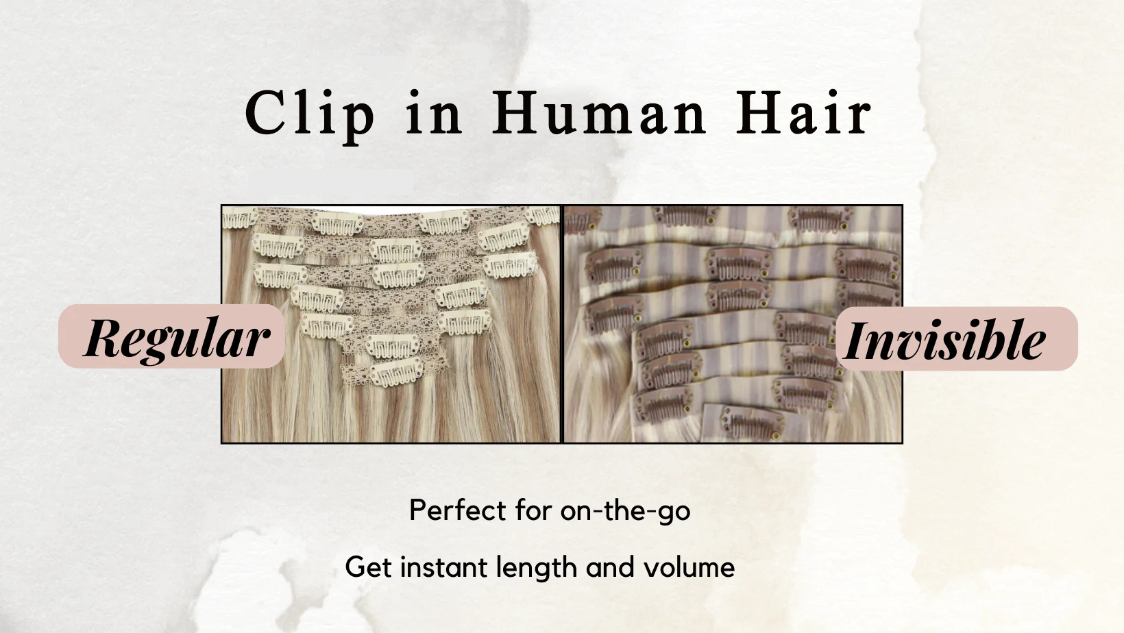 Moresoo clip in human hair