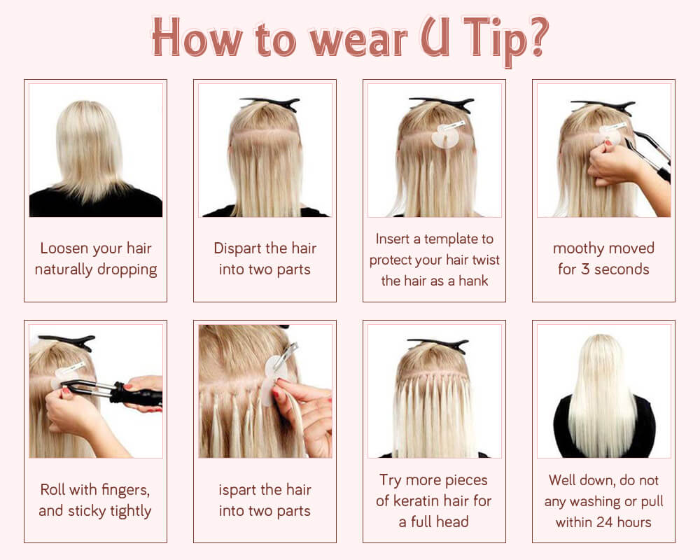 how to apply u tip extensions