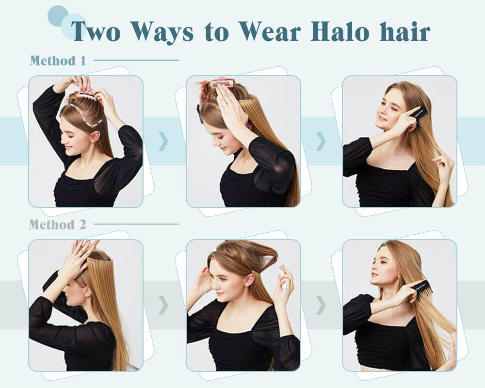 how to wear halo hair extensions