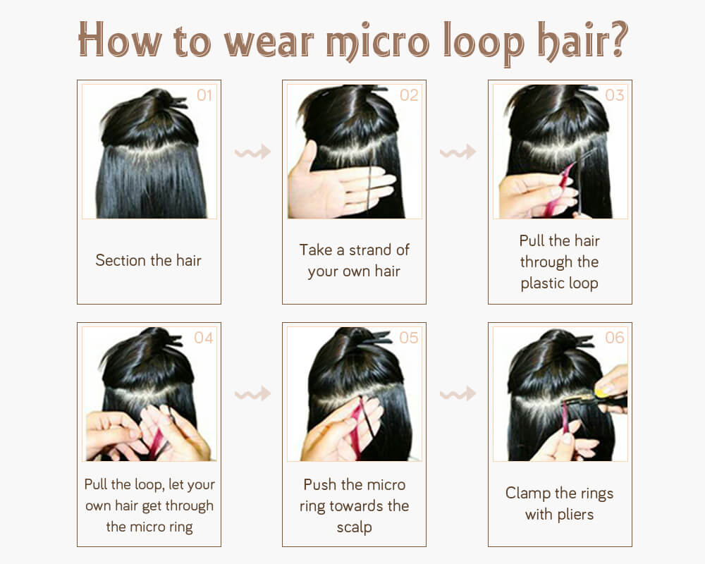 how to wear micro ring pre bonded remy human hair extensions