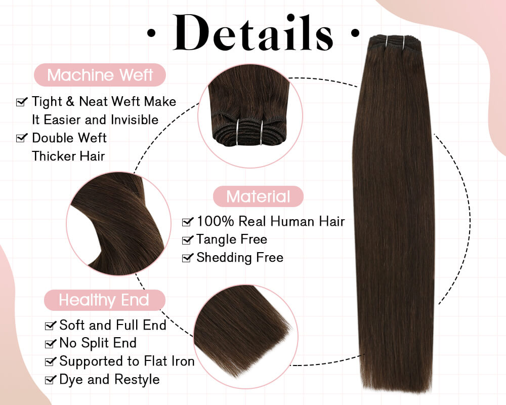 moresoo human hair weft detail