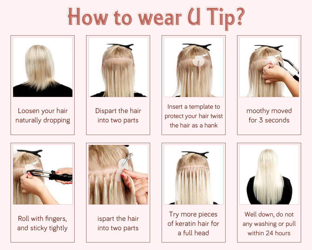 how to wear remy u tip human hair extensions