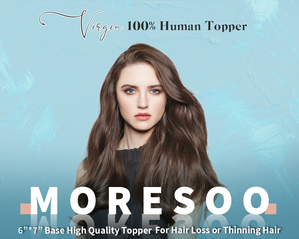 Moresoo Women's Hair Topper for Women Add Length or Volume