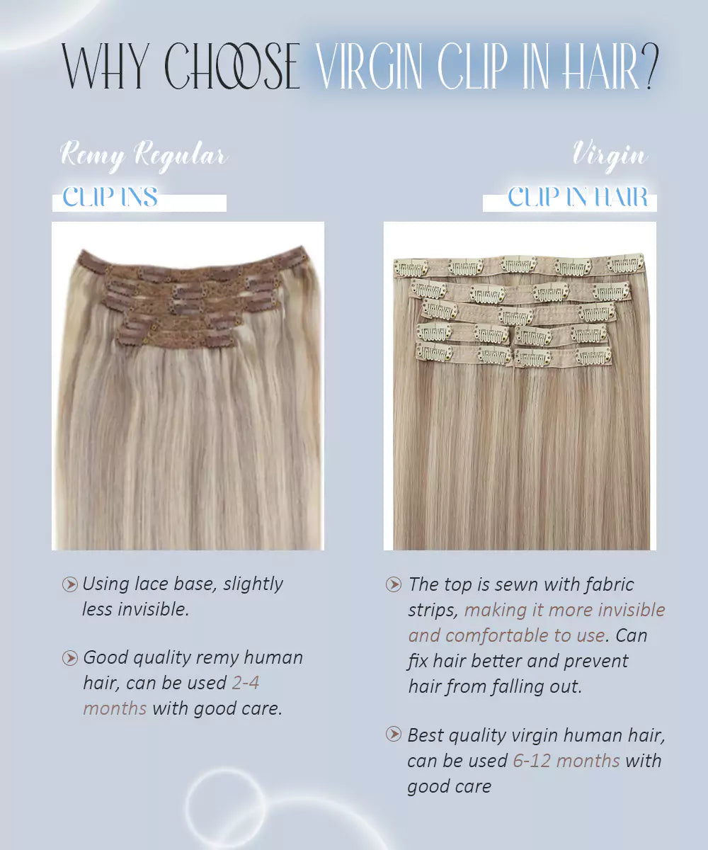 why choose virgin clip in hair extensions