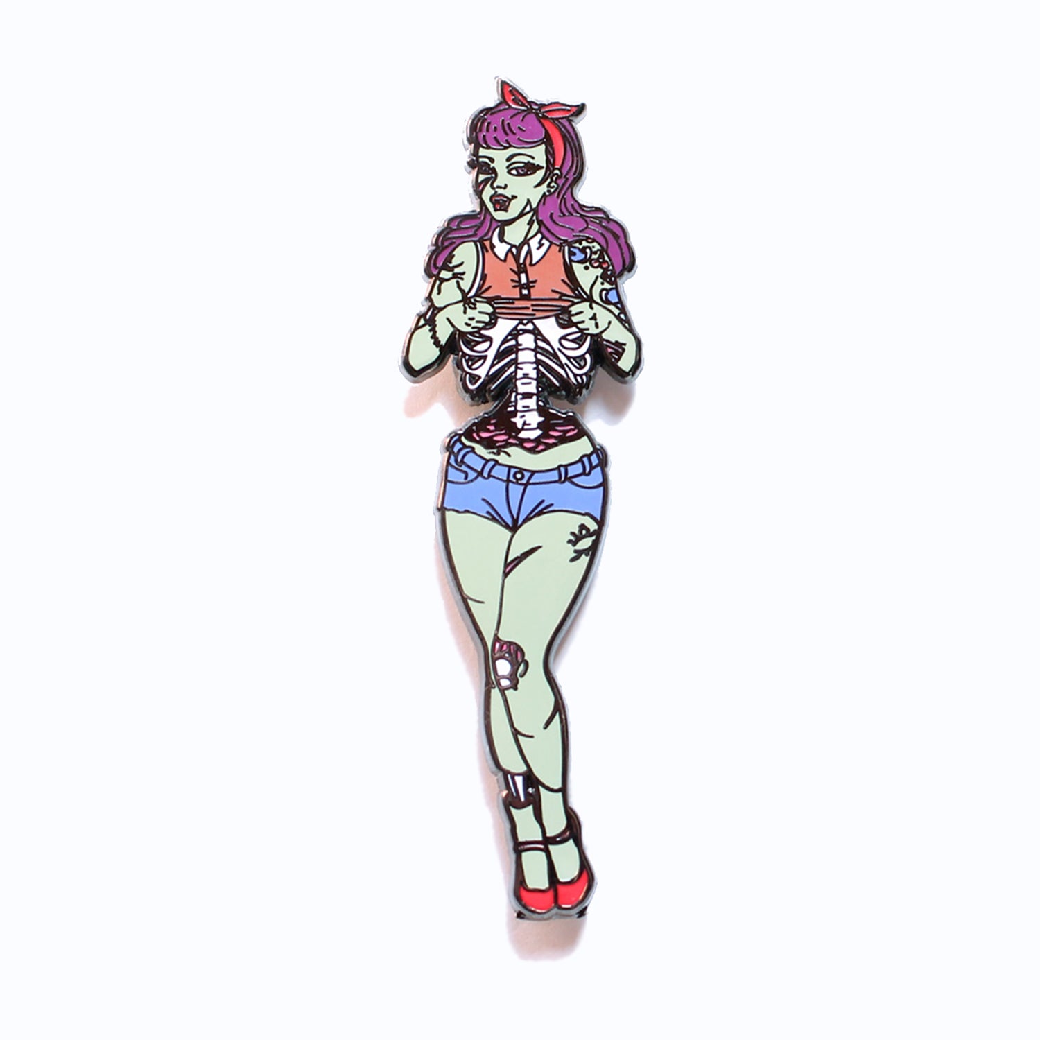 Topless And Bottomless Zombie Acrylic Pin Sex And Monsters