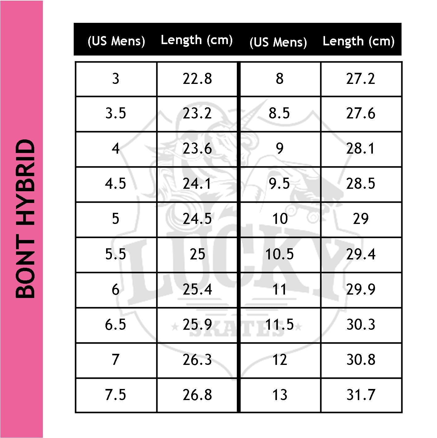 bont shoe sizing