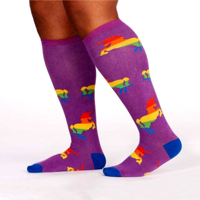 Holiday Hero Rainbow Knee High Socks, Thigh High Socks for Women and Men  Perfect for Pride - Rainbow Red and Purple : : Clothing, Shoes 