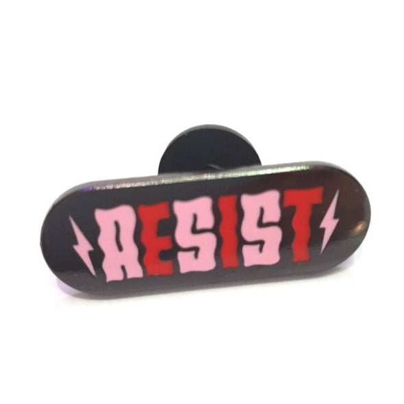 Resist Pin Revolution Protest Speak Truth Revolt Lucky Skates