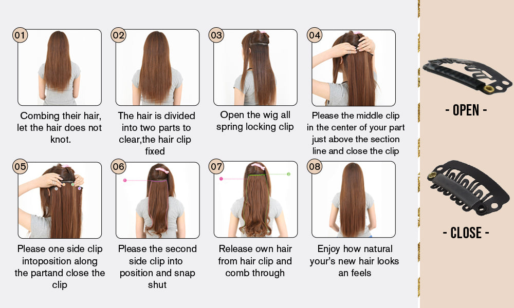 how to wear clip in extensions