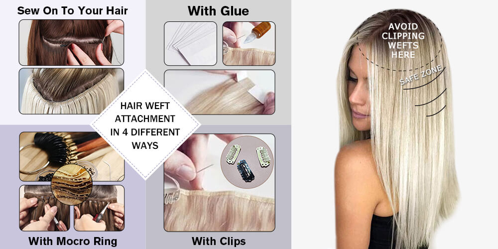 4 ways to wear hair weft