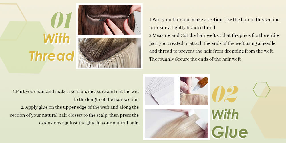 how to wear hand tied hair weft