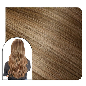 [Virgin+] Human Hair Weave Virgin Genius Weft Extensions Highlight #P6/10 - UgeatHair Official Store
