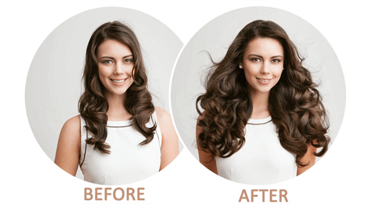 Before and after ugeat hair extension