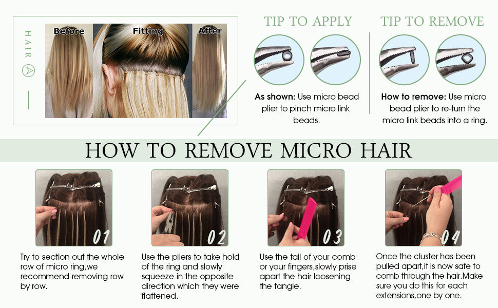 how to apply micro loop hair