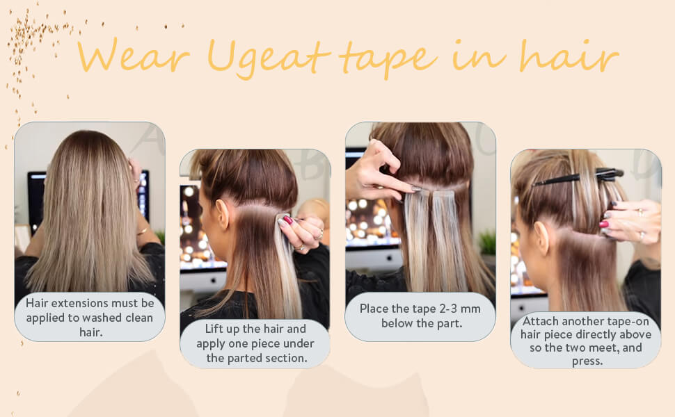 How to wear Ugeat tape in hair extension