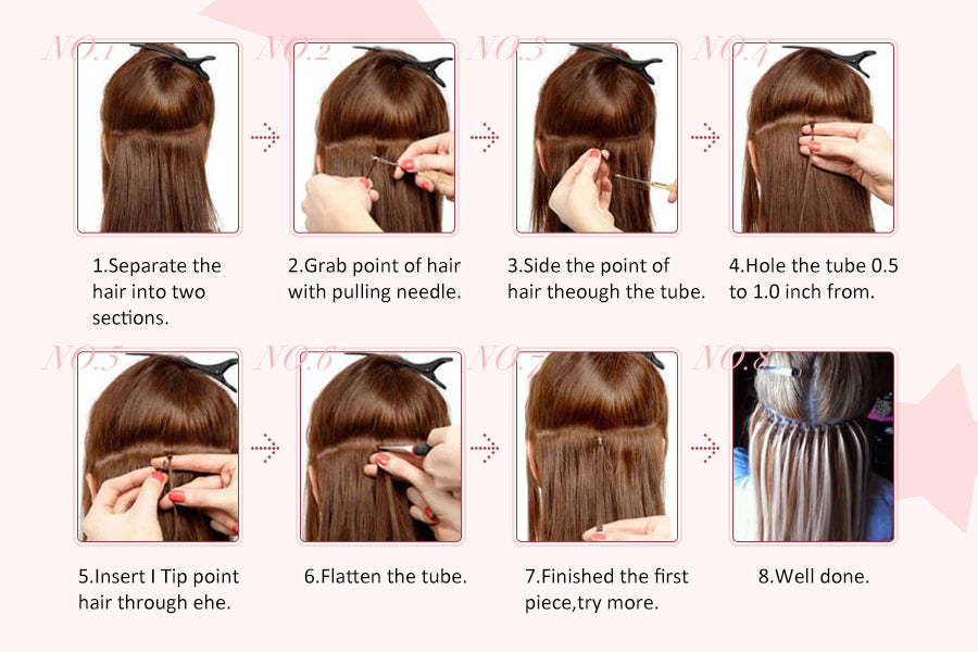 How to apply I tip hair extension
