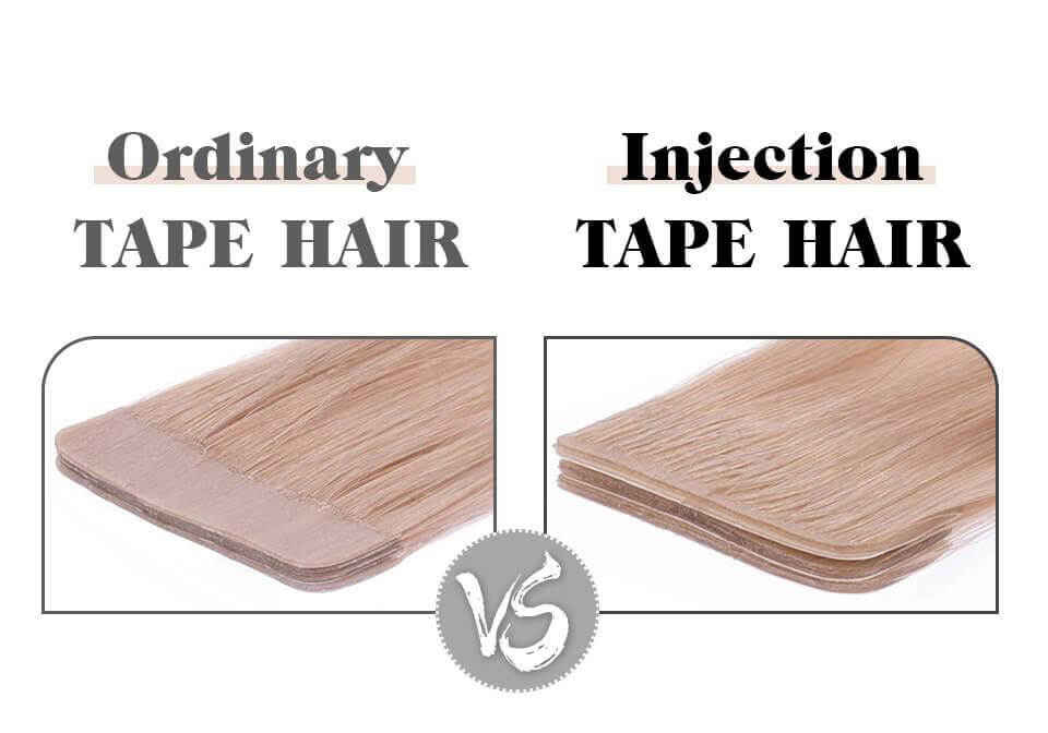 The difference between virgin hair and injection tape