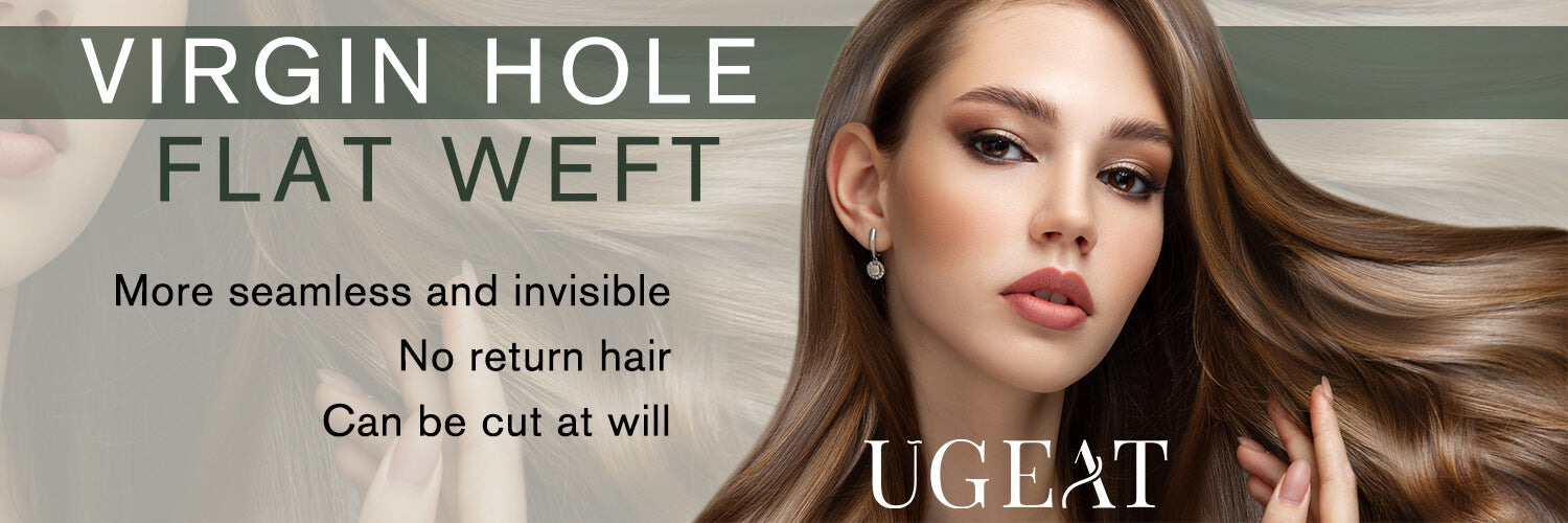 Ugeat Virgin Human Hair Weft With Hole
