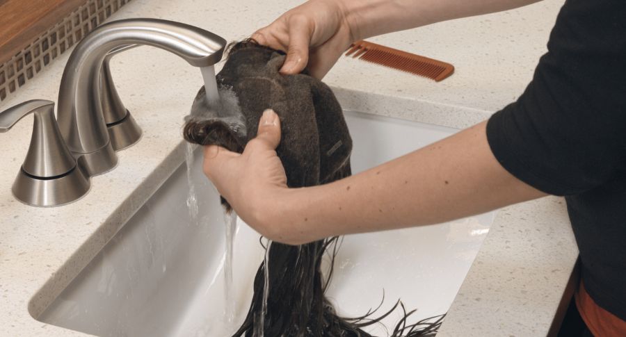 wash a hair topper